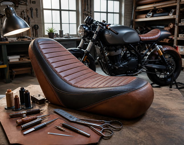 ACS Sellerie Varoise - Garniture de sièges de moto personnalisée, La Londe-les-Maures, Var
